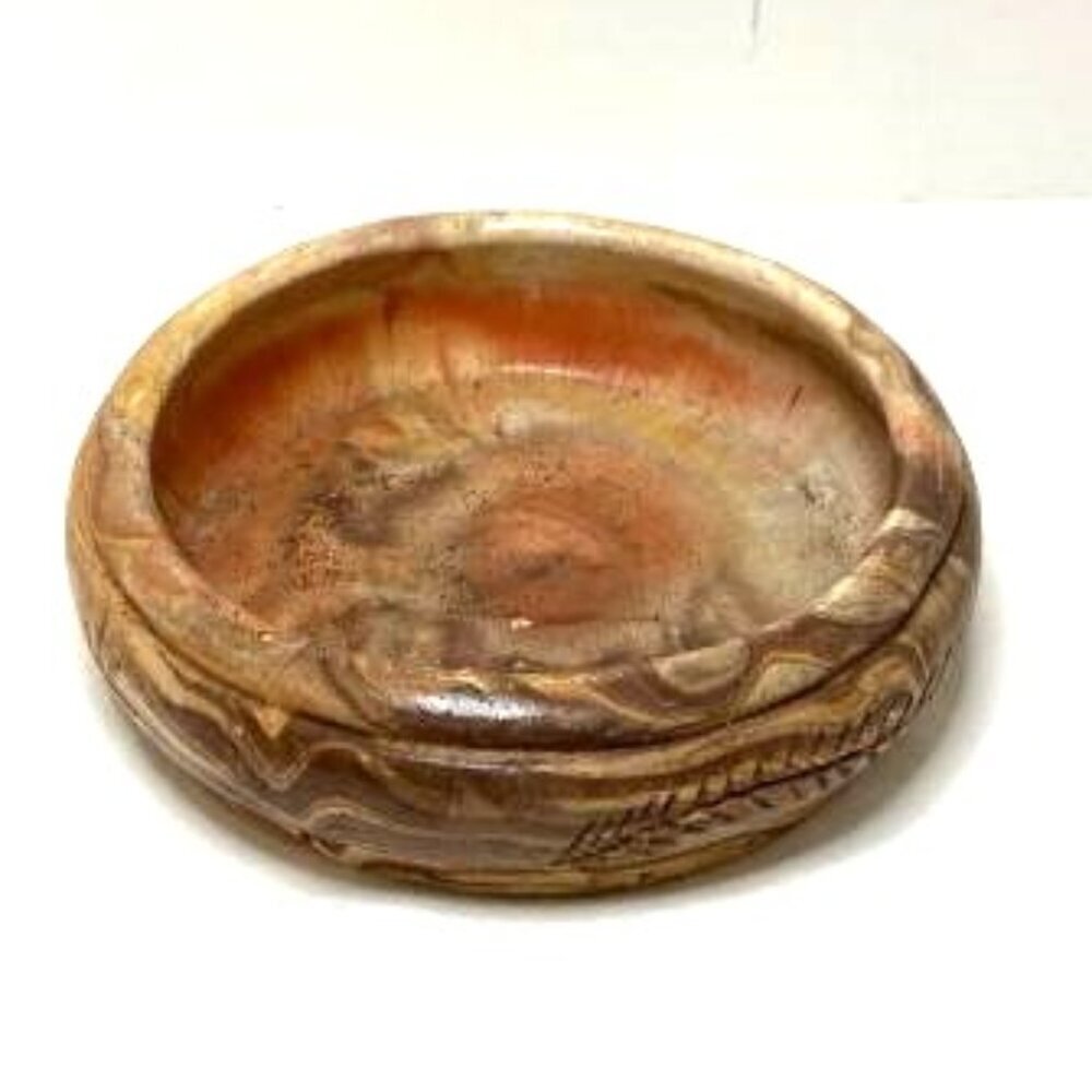 Vtg Comanche Pottery Desert Swirl Succulent Planter Pot Bowl Dish Neutral 8.5" D